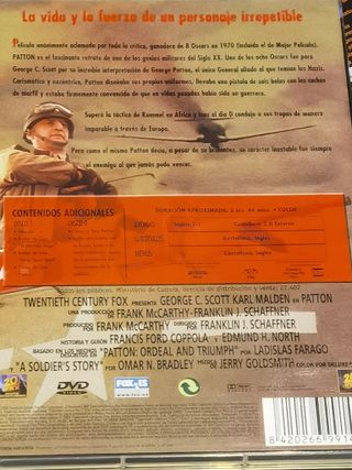 DVD Patton George C. Scott Karl Malden Español
