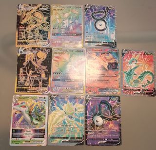 Lote 10 Cromos Pokémon V, VMAX, GX, TAG TEAM