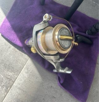 Caña de pescar y carrete