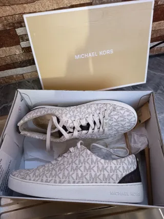 Zapatillas Michael Kors Mujer Beige/Blanco