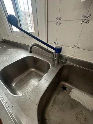 Mueble cocina industrial con fregadero