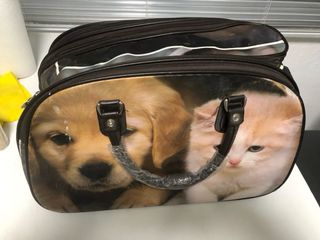 Bolso de viaje con estampado de cachorros