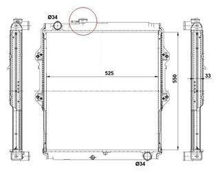 Radiador TOYOTA Hilux II 2.4 D 98-02