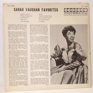 Sarah Vaughan Favorites LP 1959 Jazz.