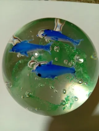 Fermacarte Murano Vintage Delfini Vetro