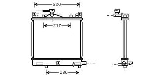 Radiador SUZUKI Wagon R+ 1.0 / 1.2 98-00