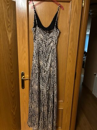 Vestido largo Camaleonica Beige Multicolor Talla s