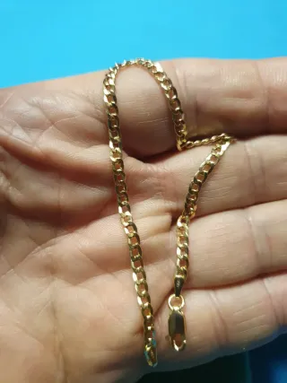 Pulsera Oro 18kl Barbada 19cm