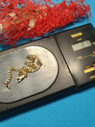 Pulsera Oro 18kl Barbada 19cm