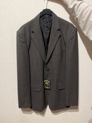 Americana de cuadros gris talla XL sin estrenar