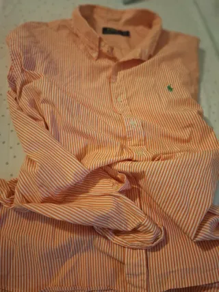 Camisa Polo Ralph Lauren Naranja Rayas