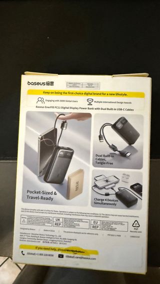 [NUEVO] Powerbank 45W 20000mAh con 2 Cables USB-C