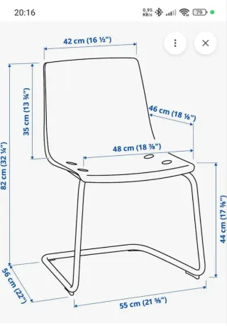 Silla acrílico y metal
