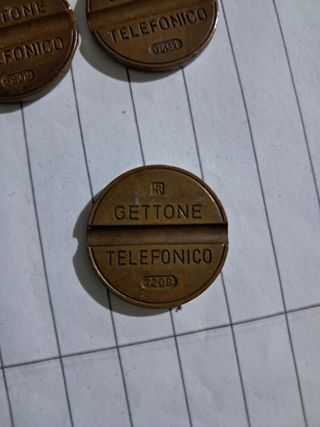 5 Gettoni Telefonici Rari Anni '60