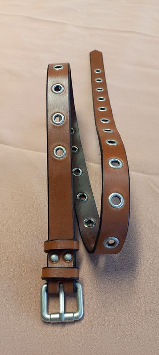 Cintura vero cuoio di colore cognac donna