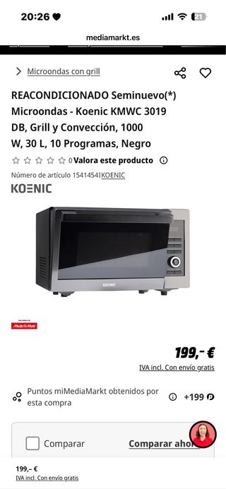 Horno Microondas KOENIC