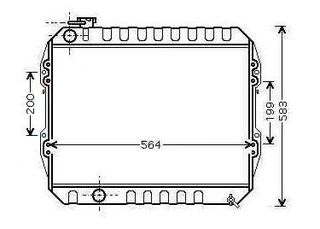 Radiador TOYOTA HiLux 2.4D 88-