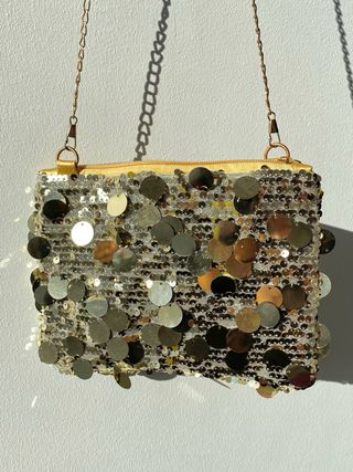 Bolso lentejuelas dorado