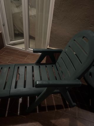 Tumbona plegable exterior verde