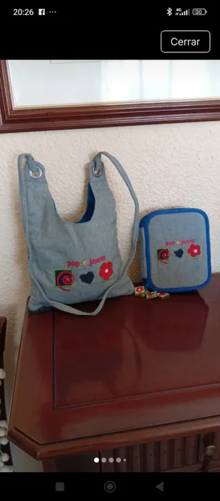 Bolso vaquero Pop Jeans y estuche a juego