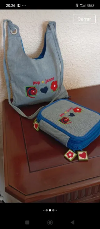 Bolso vaquero Pop Jeans y estuche a juego