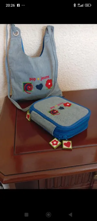 Bolso vaquero Pop Jeans y estuche a juego