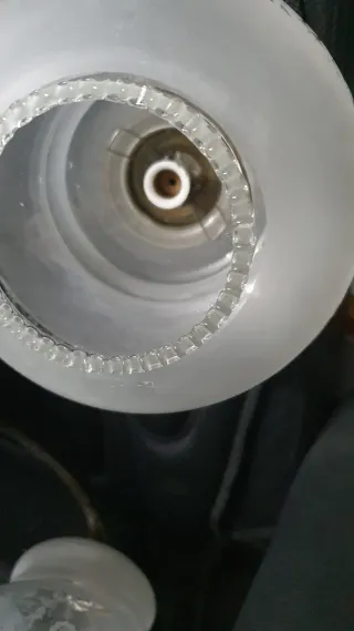 Lámpara techo  metálica plafones cristal templado