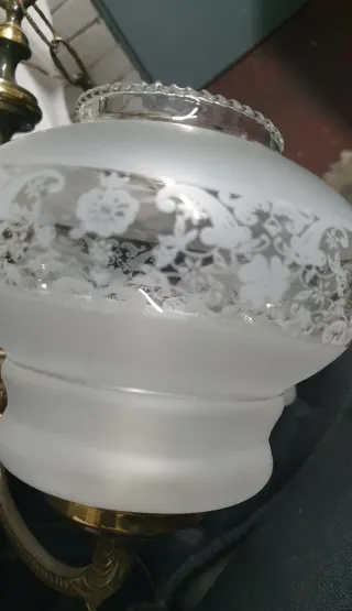 Lámpara techo  metálica plafones cristal templado