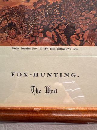 2 Cuadros Fox Hunting Marco Madera