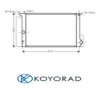 Radiador TOYOTA Auris 1.4 / 1.6 VVTi 07-