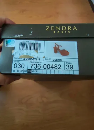 Sandalias Zendra Cuero Talla 39