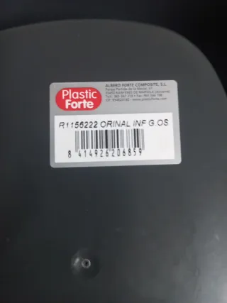 Orinal bebé gris con dibujo de oso nuevo