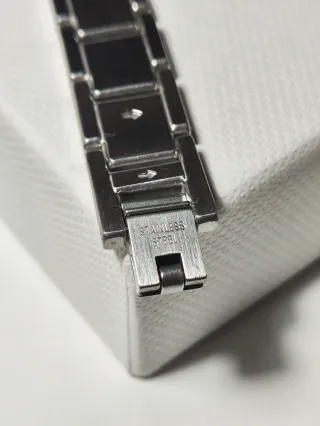 Pulsera Lacoste Doble Logo Acero Plata