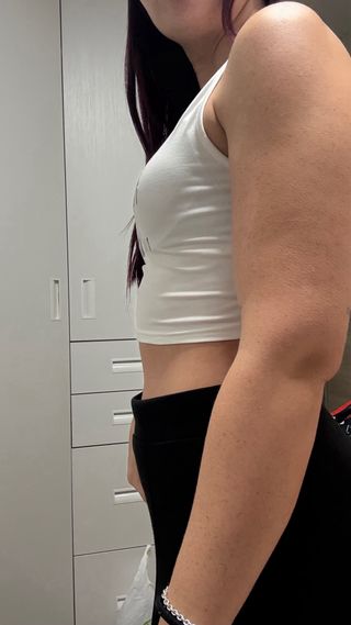 Crop top blanco estampado