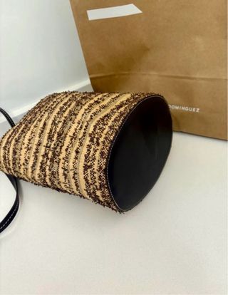 Bolso Adolfo Dominguez Beige y Marrón