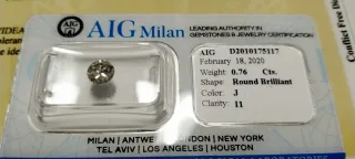 Diamante Redondo Brillante 0.76 Cts J I1