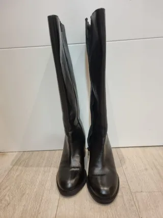 Botas de piel negras altas 100% piel