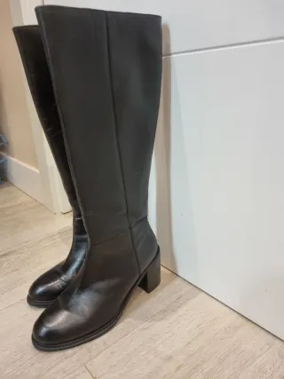 Botas de piel negras altas 100% piel