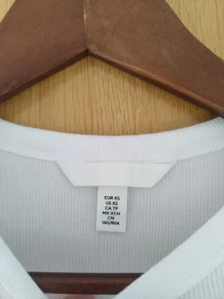 Camiseta blanca manga larga