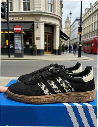 Adidas Spezial Negro Estampado Leopardo Talla 38