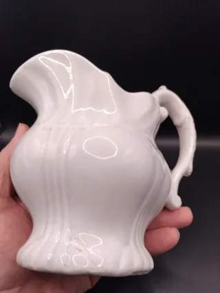 🇪🇦 Jarra de loza Isabelina blanca