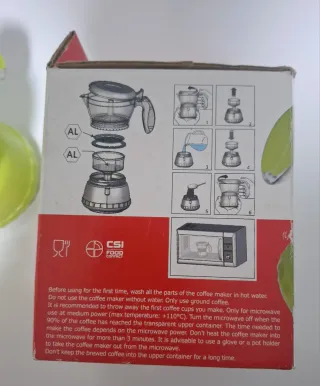 Caffettiera microonde 3 tazze verde