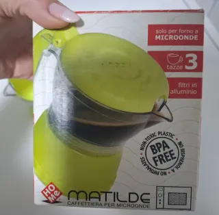 Caffettiera microonde 3 tazze verde