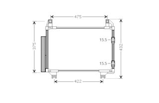 Condensador TOYOTA Yaris 1.3VVTi / 1.8 VVTi 06-