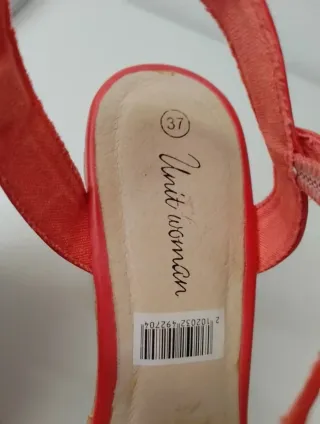 Alpargatas cuña salmón mujer