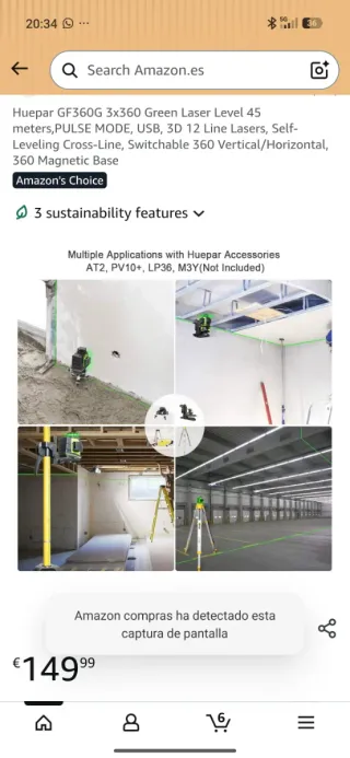 Nivel Láser Huepar GF360G 3x360 Verde