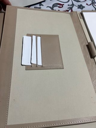 Portafolios Piel Pitón Natural Beige/Gris