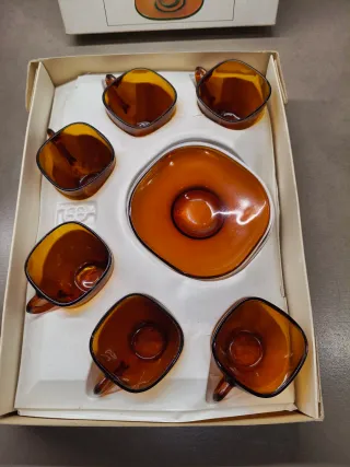 Juego Café Duralex Moka Cristal Ámbar