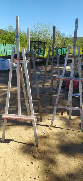 Caballetes de pintor de madera 4 und álguno parar