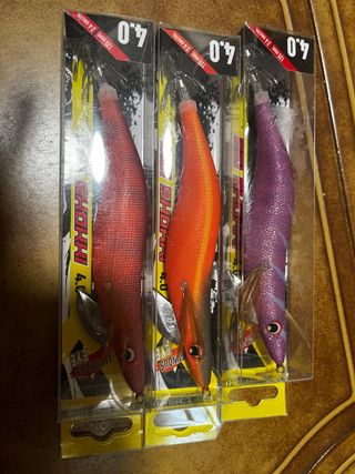 3 señuelos de pesca Egi 4.0